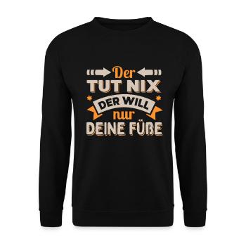 Podologe Fußpflege Pediküre Podologie Geschenke - Unisex Pullover - Schwarz - Vorne - Alina (178cm) & Michal (187cm)