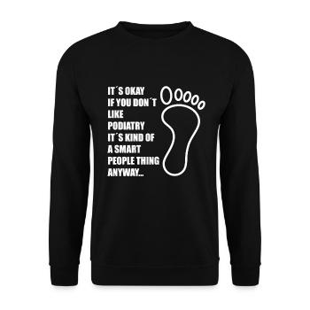 Podologe Fußpflege Pediküre Podologie Geschenke - Unisex Pullover - Schwarz - Vorne - Alina (178cm) & Michal (187cm)