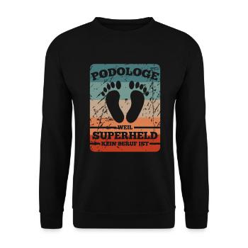 Podologe Fußpflege Pediküre Podologie Geschenke - Unisex Pullover - Schwarz - Vorne - Alina (178cm) & Michal (187cm)