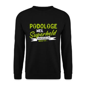 Podologe Fußpflege Pediküre Podologie Geschenke - Unisex Pullover - Schwarz - Vorne - Alina (178cm) & Michal (187cm)
