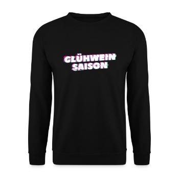 Glühwein Saison Glühwein Weihnachten - Unisex Pullover - Schwarz - Vorne - Alina (178cm) & Michal (187cm)