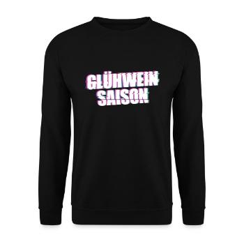 Glühwein Saison Glühwein Weihnachten - Unisex Pullover - Schwarz - Vorne - Alina (178cm) & Michal (187cm)