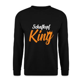 Schafkopf King - Unisex Pullover - Schwarz - Vorne - Alina (178cm) & Michal (187cm)
