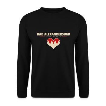 Bad Alexandersbad S´Bad Dorf Stadt Fichtelgebirge - Unisex Pullover - Schwarz - Vorne - Alina (178cm) & Michal (187cm)
