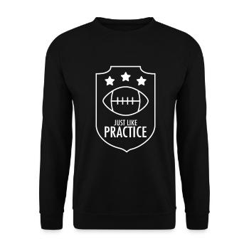 Just Like Practice American Football - Unisex Pullover - Schwarz - Vorne - Alina (178cm) & Michal (187cm)