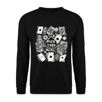 Choisissez une carte - cadeau magique pour les magiciens - Sweat-shirt Unisexe - noir - Devant - Alina (178cm) & Michal (187cm)