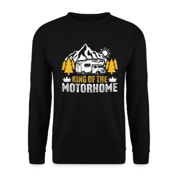 King of Motorhome - Unisex Sweatshirt - black - Front - Alina (178cm) & Michal (187cm)
