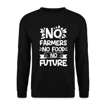 Pas d’agriculteurs, pas de nourriture, pas d’avenir, d’agriculteur, d’agriculteur - Sweat-shirt Unisexe - noir - Devant - Alina (178cm) & Michal (187cm)
