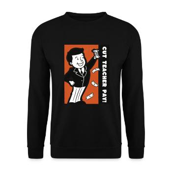 Kürzt das Lehrergehalt aber nicht den Spaß - Unisex Pullover - Schwarz - Vorne - Alina (178cm) & Michal (187cm)