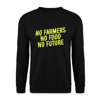 Pas d’agriculteurs, pas de nourriture, pas d’avenir, d’agriculteur, d’agriculteur - Sweat-shirt Unisexe - noir - Devant - Alina (178cm) & Michal (187cm)