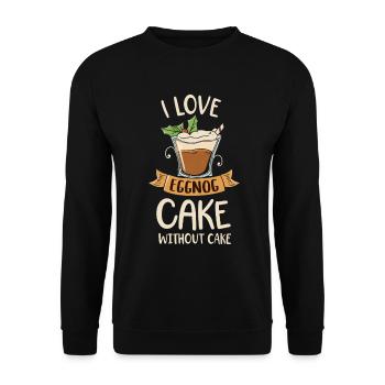 J’adore le gâteau au lait de poule sans gâteau - Sweat-shirt Unisexe - noir - Devant - Alina (178cm) & Michal (187cm)