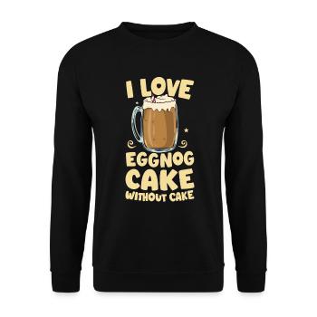 J’adore le gâteau au lait de poule sans gâteau - Sweat-shirt Unisexe - noir - Devant - Alina (178cm) & Michal (187cm)