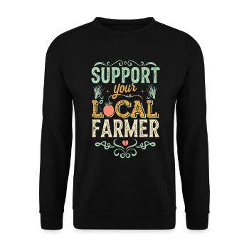 Support Your Local Farmer Bauer Landwirt - Unisex Sweatshirt - black - Front - Alina (178cm) & Michal (187cm)