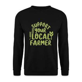Soutenez votre agriculteur local Bauer Landwirt - Sweat-shirt Unisexe - noir - Devant - Alina (178cm) & Michal (187cm)