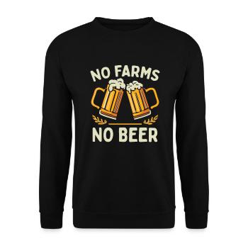 Pas de fermes Pas de producteurs de bière Démo Protestation Agriculteur - Sweat-shirt Unisexe - noir - Devant - Alina (178cm) & Michal (187cm)