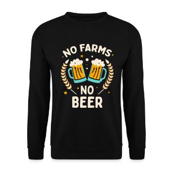 Pas de fermes Pas de producteurs de bière Démo Protestation Agriculteur - Sweat-shirt Unisexe - noir - Devant - Alina (178cm) & Michal (187cm)