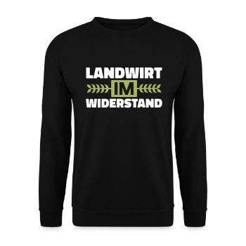 Landwirt im Widerstand Bauer Landwirtschaft - Unisex Pullover - Schwarz - Vorne - Alina (178cm) & Michal (187cm)
