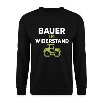 Bauer im Widerstand Landwirt Landwirtschaft Demo - Unisex Pullover - Schwarz - Vorne - Alina (178cm) & Michal (187cm)