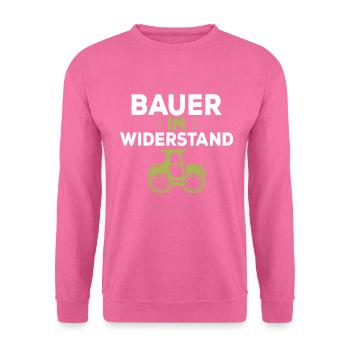 Bauer im Widerstand Landwirt Landwirtschaft Demo - Unisex Pullover - Pink - Vorne