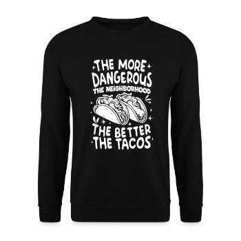 T-shirt Tacos & Adventure – Dangereusement bon ! - Sweat-shirt Unisexe - noir - Devant - Alina (178cm) & Michal (187cm)