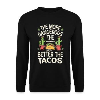 T-shirt Tacos & Adventure – Dangereusement bon ! - Sweat-shirt Unisexe - noir - Devant - Alina (178cm) & Michal (187cm)