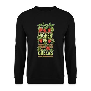 Vertical Gardener Love – Higher on Green - Unisex Sweatshirt - black - Front - Alina (178cm) & Michal (187cm)