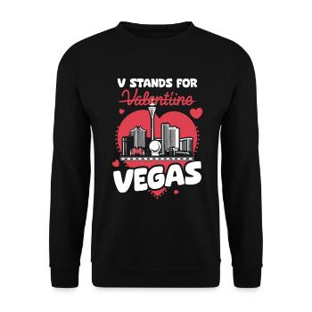 T-shirt Vegas au lieu de la Saint-Valentin – Sarcastic G - Sweat-shirt Unisexe - noir - Devant - Alina (178cm) & Michal (187cm)
