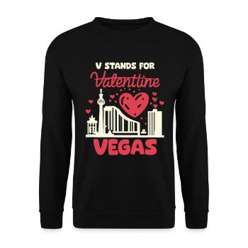 T-shirt Vegas au lieu de la Saint-Valentin – Sarcastic G - Sweat-shirt Unisexe - noir - Devant - Alina (178cm) & Michal (187cm)