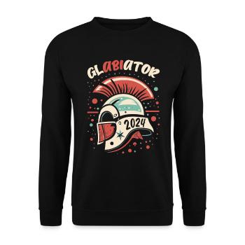 Glabiator Studium Abschlussklasse Abitur Abi 2024 - Unisex Pullover - Schwarz - Vorne - Alina (178cm) & Michal (187cm)