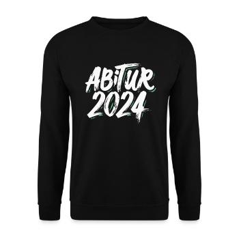 Abitur 2024 Abi Studium Abschlussklasse - Unisex Pullover - Schwarz - Vorne - Alina (178cm) & Michal (187cm)