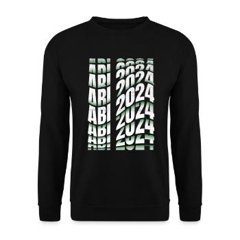 Abitur 2024 Abi Studium Abschlussklasse - Unisex Pullover - Schwarz - Vorne - Alina (178cm) & Michal (187cm)