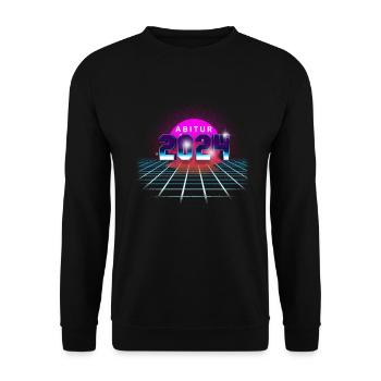Abitur 2024 Abi Studium Abschlussklasse - Unisex Pullover - Schwarz - Vorne - Alina (178cm) & Michal (187cm)