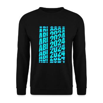 Abitur 2024 Abi Studium Abschlussklasse - Unisex Pullover - Schwarz - Vorne - Alina (178cm) & Michal (187cm)