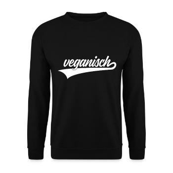 VEGANISCH VEGAN VEGANER - Unisex Pullover - Schwarz - Vorne - Alina (178cm) & Michal (187cm)