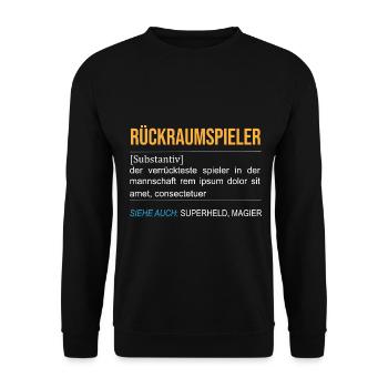 Handball - Unisex Pullover - Schwarz - Vorne - Alina (178cm) & Michal (187cm)