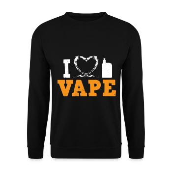 Elektro Zigarette E-Zigarette E-Shisha Vape - Unisex Pullover - Schwarz - Vorne - Alina (178cm) & Michal (187cm)