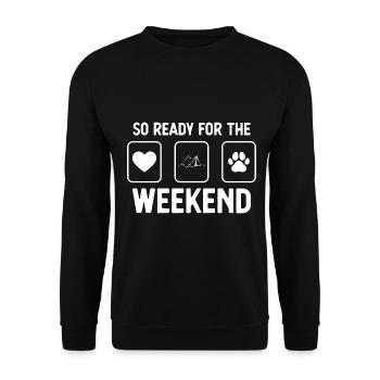 Si prêt pour le week-end - Dogpaw - Campin - Sweat-shirt Unisexe - noir - Devant - Alina (178cm) & Michal (187cm)