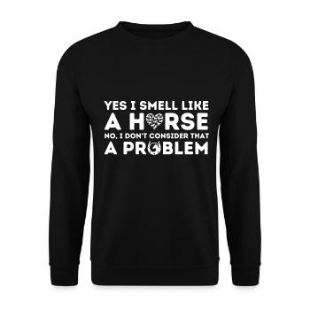 I Smell Like A Horse Rider - Unisex Sweatshirt - black - Front - Alina (178cm) & Michal (187cm)