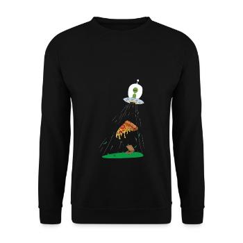 Ufo pizza pour alien - Sweat-shirt Unisexe - noir - Devant - Alina (178cm) & Michal (187cm)