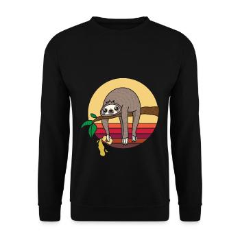 Paresseux bière bière bière bière bière bière - Sweat-shirt Unisexe - noir - Devant - Alina (178cm) & Michal (187cm)