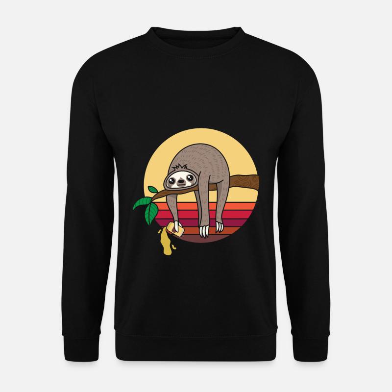 Faultier Faulenzer Bier Bier Bier Bier Beer - Unisex Pullover - Schwarz