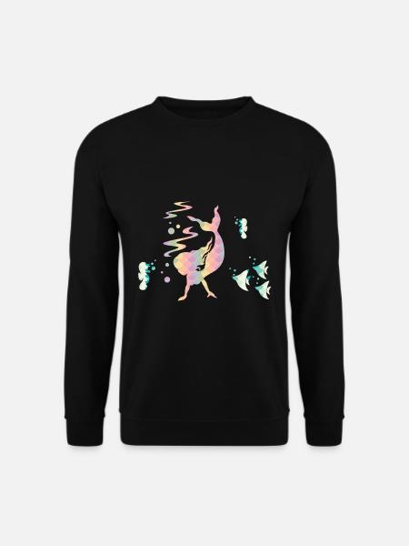 Regenbogen Mermaid Meerjungfrau - Unisex Pullover - Schwarz