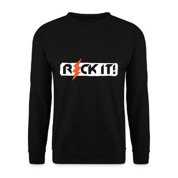 Rock it - Rock 'n' Roll Geschenk Party - Unisex Pullover - Schwarz - Vorne - Alina (178cm) & Michal (187cm)