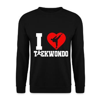 TKD Korean Martial Arts Tae Kwon - Unisex Pullover - Schwarz - Vorne - Alina (178cm) & Michal (187cm)