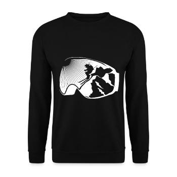Montagne - Ski - (6) - Sweat-shirt Unisexe - noir - Devant - Alina (178cm) & Michal (187cm)