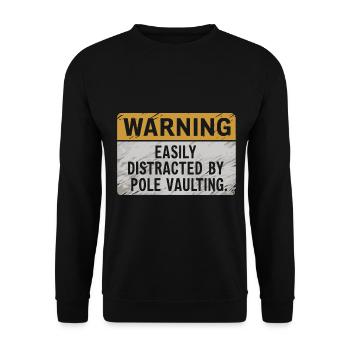Stabhochspringer-Geschenk - Unisex Pullover - Schwarz - Vorne - Alina (178cm) & Michal (187cm)