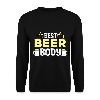 Beer Body Beer Drinker Drinking Alcohol Party - Unisex Sweatshirt - black - Front - Alina (178cm) & Michal (187cm)