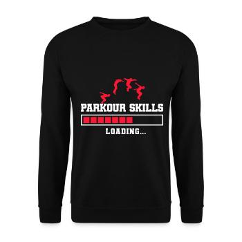 Parkour Freerunning Traceur - Unisex Pullover - Schwarz - Vorne - Alina (178cm) & Michal (187cm)