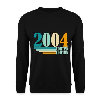 limited edition 2004 18 Geburtstag - Unisex Pullover - Schwarz - Vorne - Alina (178cm) & Michal (187cm)