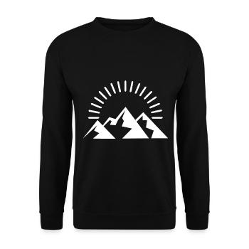Mountain - (19) - Unisex Sweatshirt - black - Front - Alina (178cm) & Michal (187cm)